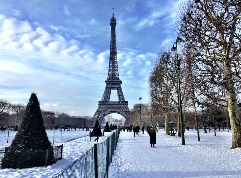 winter snow, France, Paris, best time to visit