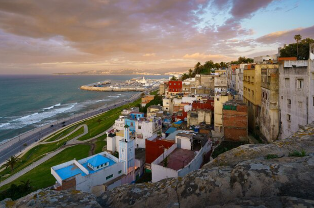 Morocco's beautiful beach during sunset